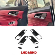 aihei 3d สติกเกอร์สำหรับ Mg Hs 2018-2023 Abs คาร์บอนไฟเบอร์ที่จับประตูด้านใน Armrest Trim ชามจับกรอบ