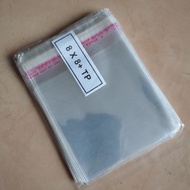 Clear OPP Plastic 8x8 | OPP Glue Plastic Seal 8x8 cm