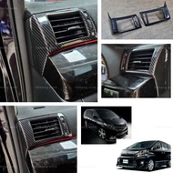 Toyota alphard vellfire anh20 2008-2014 car carbon fiber air outlet frame garnish accessories ah20 agh20 skhongauto