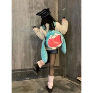 Spot parcel post New Hatsune Future miku Double Shoulder Cartoon Backpack Cartoon Cute Plush jk Lolita Japanese Funny Soft Girl Bag