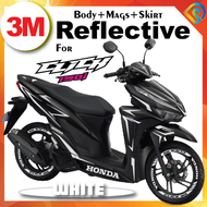 3M Original Reflective Body + Skirt + MAG Decals for Honda Click (Decal Sticker Only)