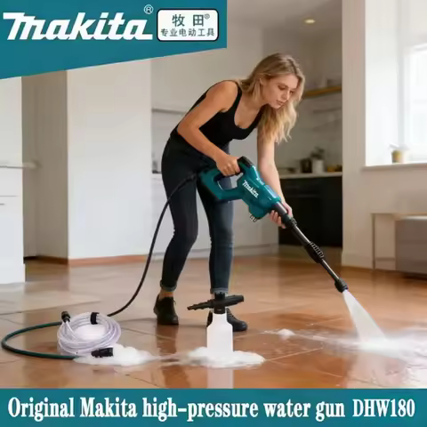 Makita DHW180 Battery High Pressure Washer 18V Cordless Portable Cleaning Device High Flow Rate Powe