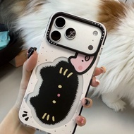 Black Cat Piggy iPhone17promax Phone Case 17pro1113/14 Cute 12 Soft Case 8p