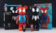Medicom Bearbrick Scarlet Spider & Spider man Black Costume 蜘蛛俠 100% & 400% Sets