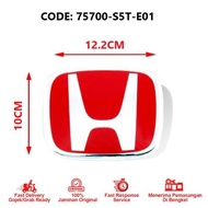 Honda City Civic Accord Jazz CRV HRV BRV Type R Logo Emblem JDM Red Black Car Logo(75700-S5T-E01)