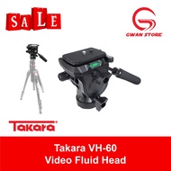 Takara VH-60 Fluid Video Head 3 Way Pan Head Tripod Monopod Head