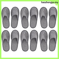 6 Pairs Cotton Slippers Travel Foldable Pedicure for Women Hotel Closed Toe Universal haozhengyu