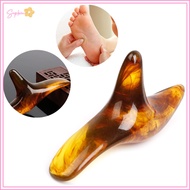 UVIGM&gt; Amber Resin Wax Triangle Foot Feet Massager Gua Sha Acupuncture Shiatsu Tool new