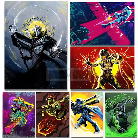 Popular Animated Arcane Graffiti Poster Classic Game LOL Prints Canvas Painting Arcane Wall Art Pict