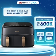 Nồi Chiên Không Dầu 2 ngăn 2 giỏ Philips NA352/00 - Công suất 2750W - 9L - 8 chương trình cài đặt sẵ