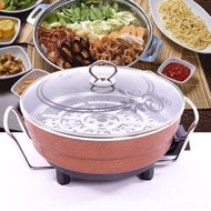 0saka hot pot pan and steamer, 5 liter capacity