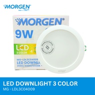 MORGEN LED DOWNLIGHT 9W 3 COLOR MG-LDL3C04009 4 INCH ROUND INBOW