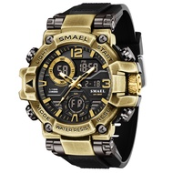 SMAEL Men Watches Military Style Fashion Bronze Zinc Alloy Case Quartz Digital Watch Man Stopwatch A
