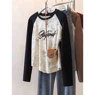 ❤️ 2025 baju t shirt perempuan lengan panjang wanita [Hot Sale] Trendy New Autumn Winter Women's Tie