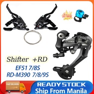 Shimano shifter EF51 7/8 speed M390rd 7 8 9 speed Rear Derailleur MTB rd/shifter 7 speed 8speed