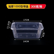 Dày Dặn Hộp Đựng Thức Ăn Dùng Một Lần Hình Chữ Nhật Xuyên Thấu Hộp Nhựa Takeaway Màu Đen Hộp Cơm Ăn 