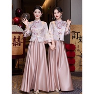 bridesmaid dress plus size bridesmaid dress Pink Chinese Style Retro Bridesmaid Dress | Xiuhe Collec