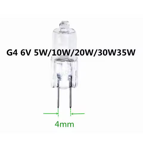 10PCS G4 6V Microscope Light bulb G4 6V 10W bulb G4 6V bulb 20W G4 6V 30W light bulb G4 6V 35W Instr