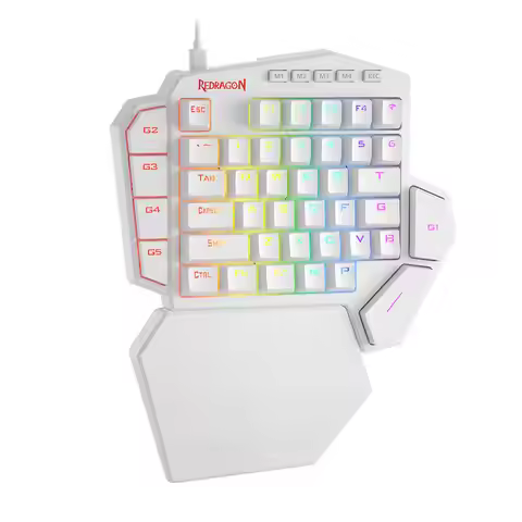Redragon K585 DITI One-Handed RGB Mechanical Gaming Keyboard, 42 Keys Type-C Professional Gaming Key