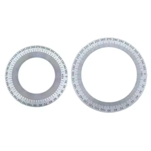 1 Piece Dial Stainless Steel Angle Dial 360 Degree Protractor Round Accessories Measurer Tool Decora