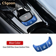 C5GOON 3Pcs Car Gear Shift Panel AC Button OFF HOLDER Cover Switch Frame Trim Aluminum Alloy For Toy
