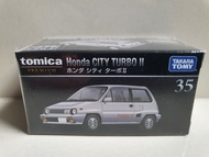 โมเดลรถเหล็ก Tomica premium #35 Honda city turbo II สีเงินกล่องดำ (สินค้าของใหม่ในซีล ของแท้ 100%)