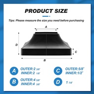 4 Pcs 2" (2" Post/4.5" Base) Deck Post Base Cover, 4.5 x 4.5'' Base Post Skirt Flange for 2 x 2'' Po