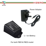 Hizero Vacuum Cleaner F803 F801 Power Adapter & Li-Ion Battery Replacement Part
