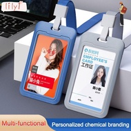 LILY ID Card Holder, Waterproof Hard Plastic Badge Holder,  with Lanyard Card Holder for ID Name Car