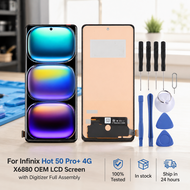 สำหรับ Infinix Hot 50 Pro + 4G หน้าจอ LCD ของ OEM X6880พร้อม Digitizer ประกอบเต็มตัวเครื่อง