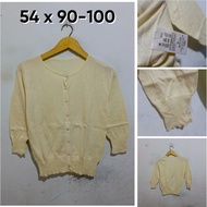 Cream O Neck Cardigan Size M KnitWanita H225