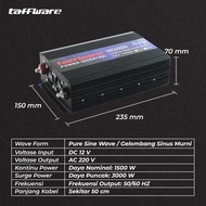 Car Inverter Power Inverter Pure Sine Wave DC 12V to AC 220V 3000W - NBQ3000W - Black