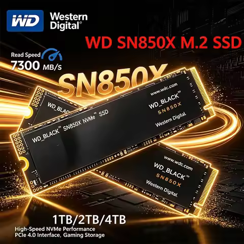 Western Digital WD SN850X SSD 1TB 2TB NVMe Gen4 PCIe M.2 2280 PCIe 4.0X4 Drive Internal Solid State 