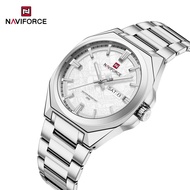 NAVIFORCE NF9273 Men's Minimalist Watch Business Watch Day Display Stainless Steel Watchband 3ATM Wa