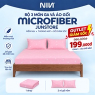 Bed Sheet Set of 3 NIN House Premium Microfiber - Soft, Breathable Mattress Cover Size 1m6 / 1m8