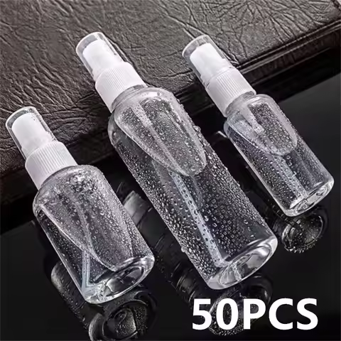 50PCS 10ml 20ml 30ml 50ml Clear Refillable Bottle Plastic Perfume Bottle Atomizer Empty Spray Bottle