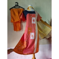 KATUN INDIAN CLOTHES, INDIAN CLOTHES, THICK ORANGE COTTON, CUTE, SHORT-SLEEVED/