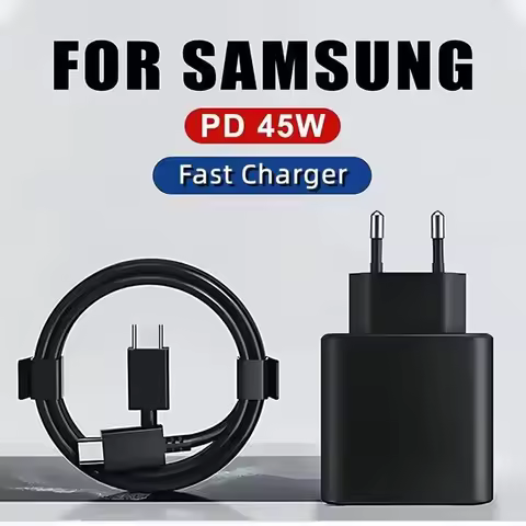 45W PD USB C Charger Super Fast Charger For Samsung Galaxy S22 S23 Ultra Note 20 Type C Cable Quick 