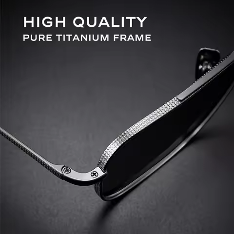 CAPONI Polarized Men Sunglasses Seiko Pure Titanium Photochromic Outdoor Driving Shades UV400 Origin