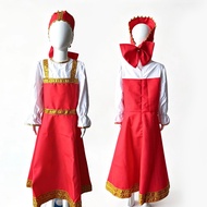 Ready Stock Fast Shipping Halloween Russian Ethnic Traditional Costume cosplay Russian Girl Dress St