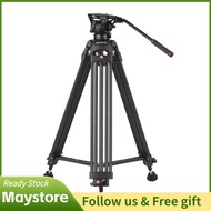 maystoree-my D1801 Professional Photography Tripod Stand Aluminium Alloy with 360° Panorama Fluid Hy