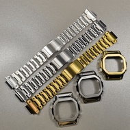 สร้อยข้อมือนาฬิกาสแตนเลสสตีลสำหรับ DW5600/5700/5035 GW/DW5000 GW-M5610/5600G-5600E GLS/GLX-5600เคสนาฬิกาสีสันสดใสอุปกรณ์เสริม