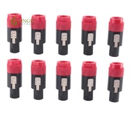 10PC 4Pin NL4FC Speaker Connector Ohm Plug Speaker Audio Cable Adapter Twist Lock 4Pin Speakon Femal