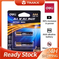 Deli Battery Alkaline Battery AAA 10 Years Shelf Life 30% Longer Lasting 1.5V LR03 2 18504