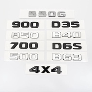Silver Black Letters 550G 4X4 850 550 D35 B40 D6S B63 Emblem for Mercedes Benz Brabus G Car Trunk Re