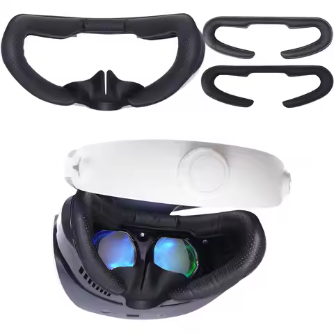 VR Face Pad for PlayStation VR2; Breathable Holes Leather Protective and PU Leather Facial Interface