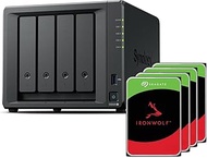 Synology DS925+(2X 2.5GbE Ports, Ryzen V1500B, 4GB RAM) 4-Bay 16TB Bundle with 4X 4TB Seagate Ironwo
