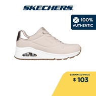 Skechers Women SKECHERS Street Uno Shimmer Away Shoes - 155196-NAT Air-Cooled Memory Foam Skech-Air