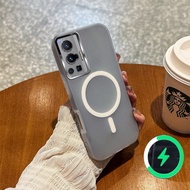 Suitable for VIVO Y72 5G phone cases colored new jelly cases wireless magnetic frosted cases 032