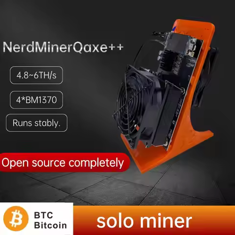NerdMinerQaxe++Rev5.1 Bitcoin Miner 4.8~6TH/s Open Source Lottery Mining Machine Personal Cryptocurr